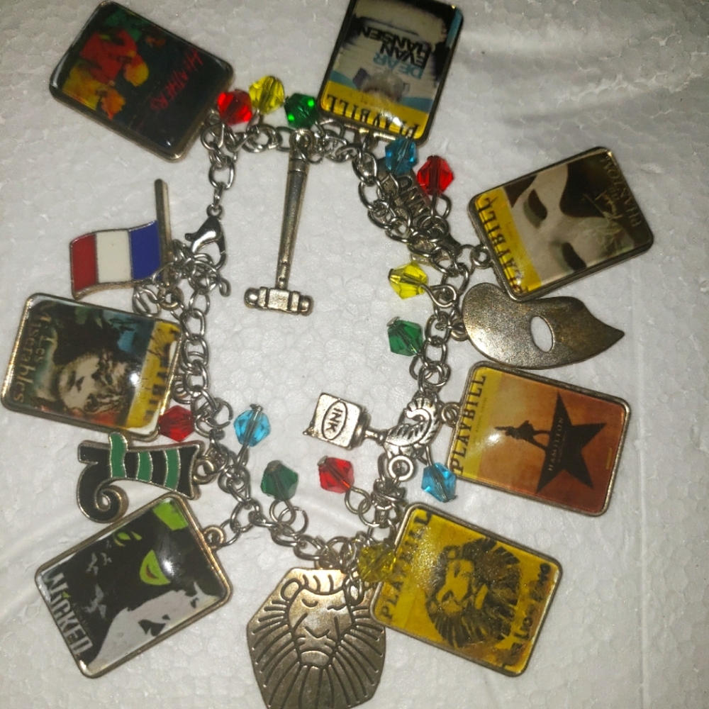 Broadway playbill charm bracelets